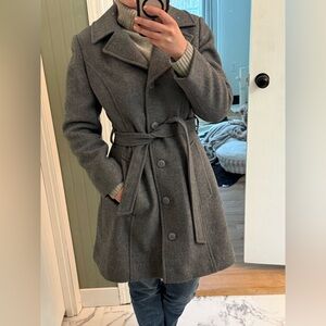 Vintage Pendleton Charcoal Belted 100% Wool Coat
